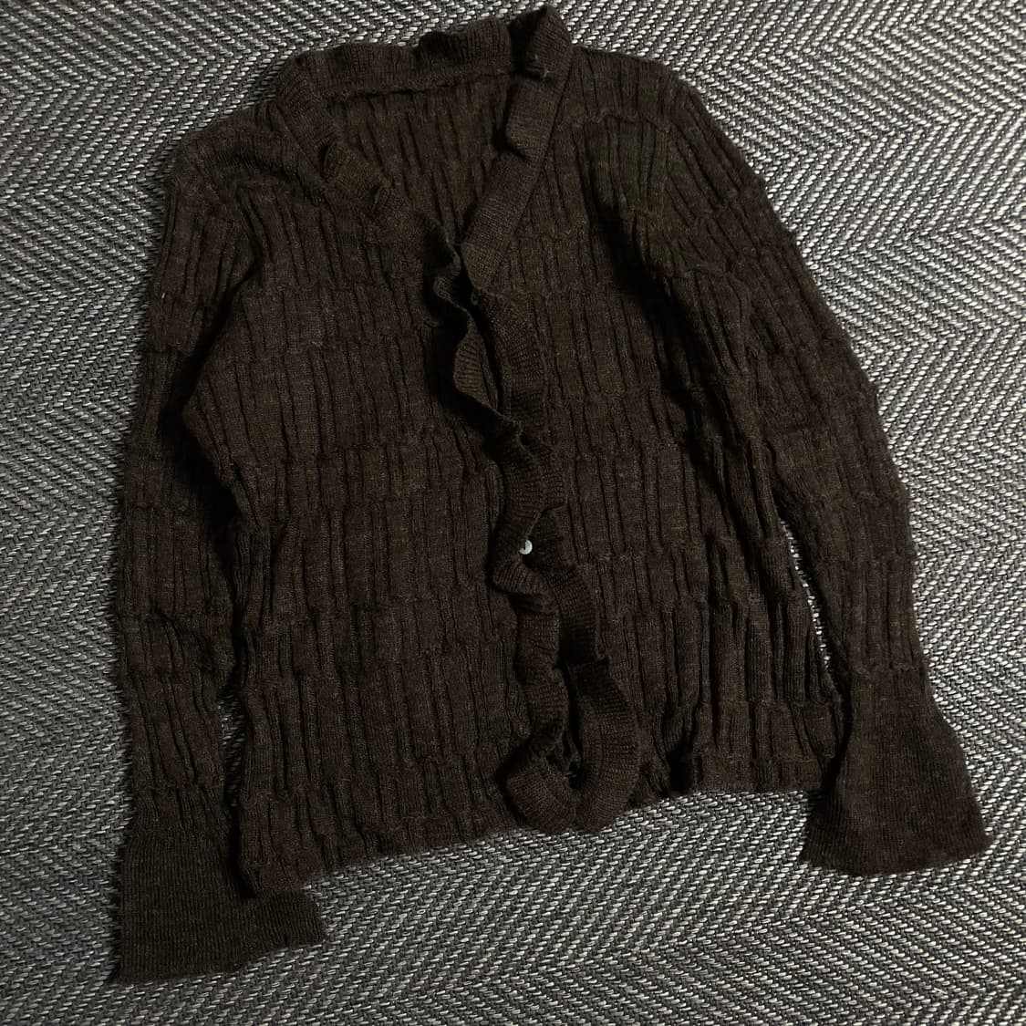 빈티지 우먼스 절개 디테일 스웨터 가디건 y 3128 상품이미지1