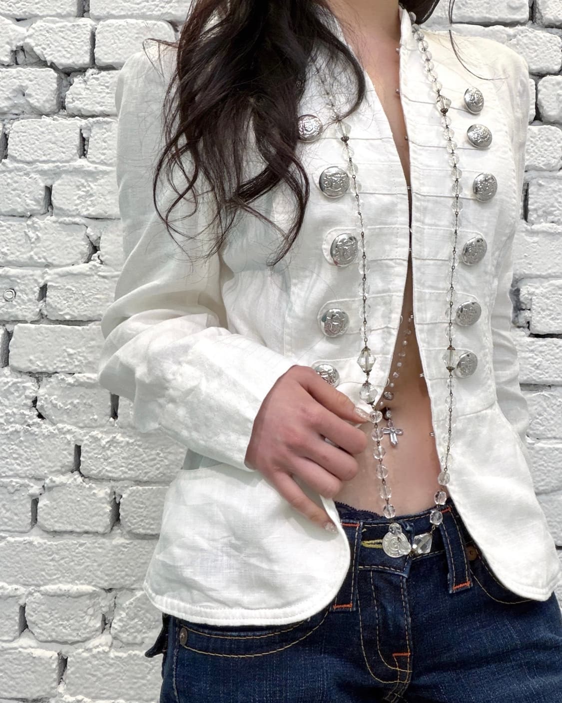 White Napoleon shirt jacket 상품이미지1