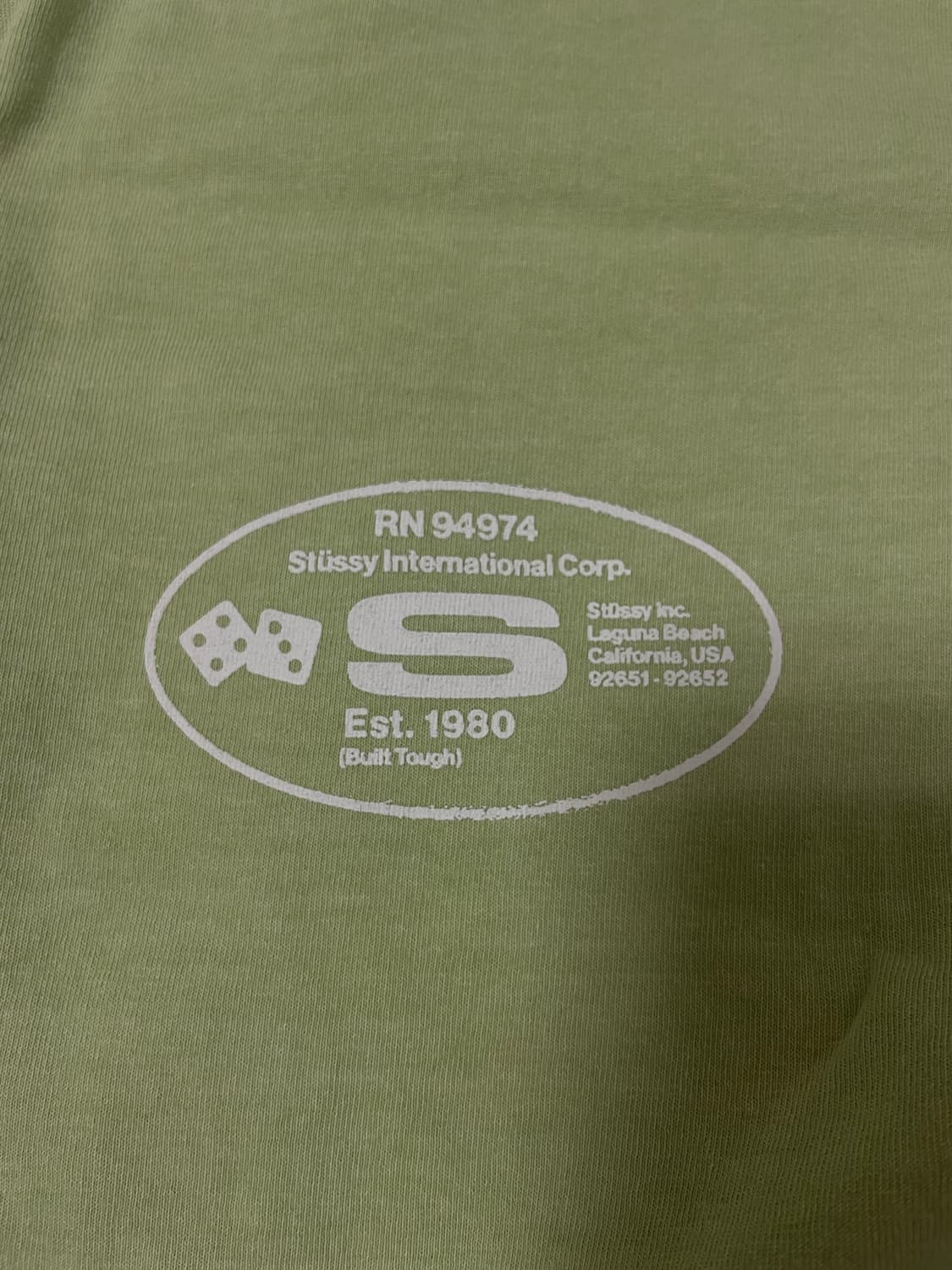 Stussy dice pigment dyed tee XL 상품이미지3