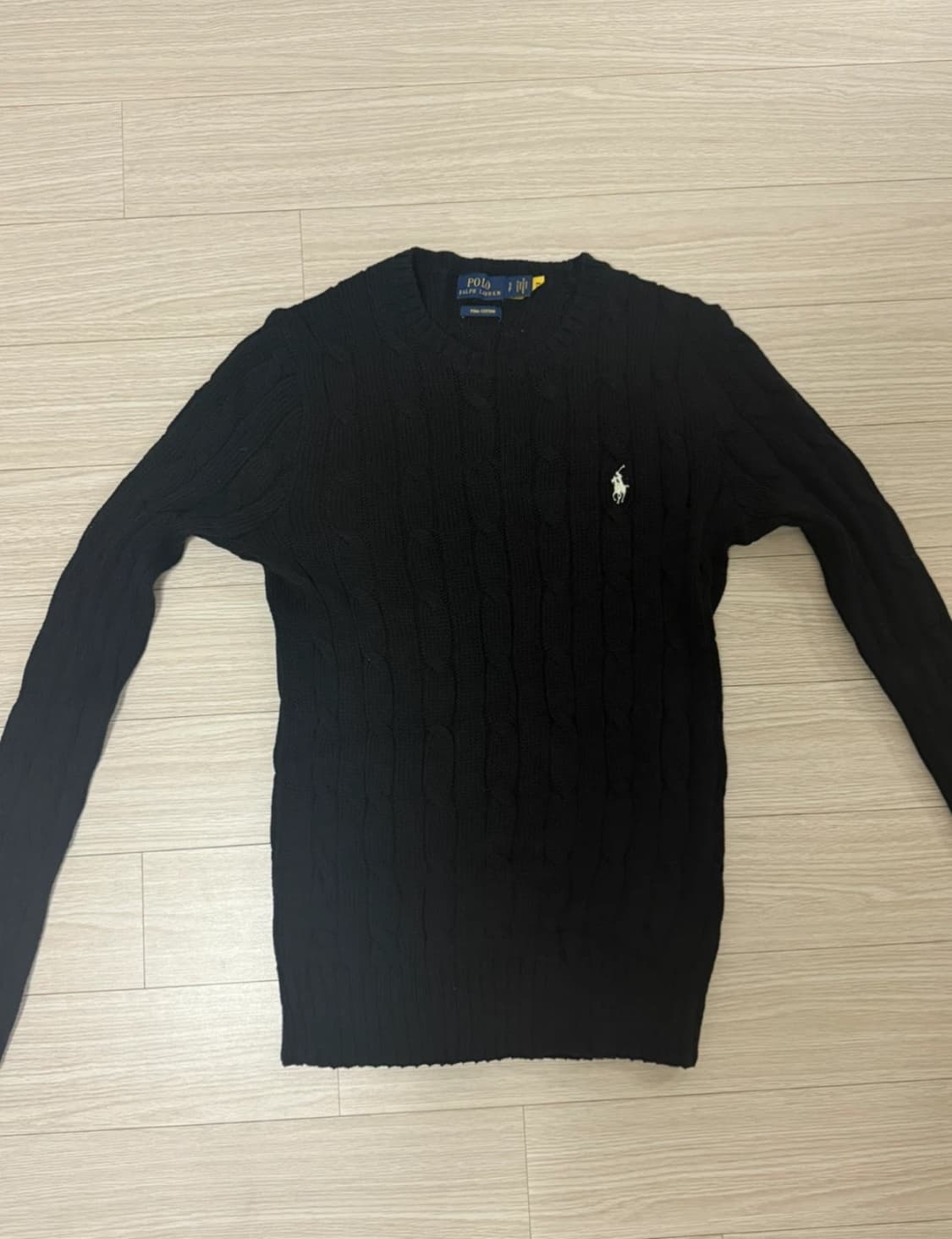 폴로 랄프로렌 케이블 니트 블랙 S(sp) 상품이미지1