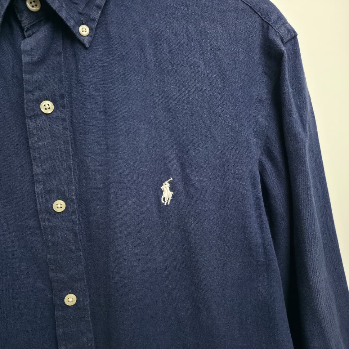[M] 폴로 랄프로렌 네이비 린넨 셔츠 상품이미지4