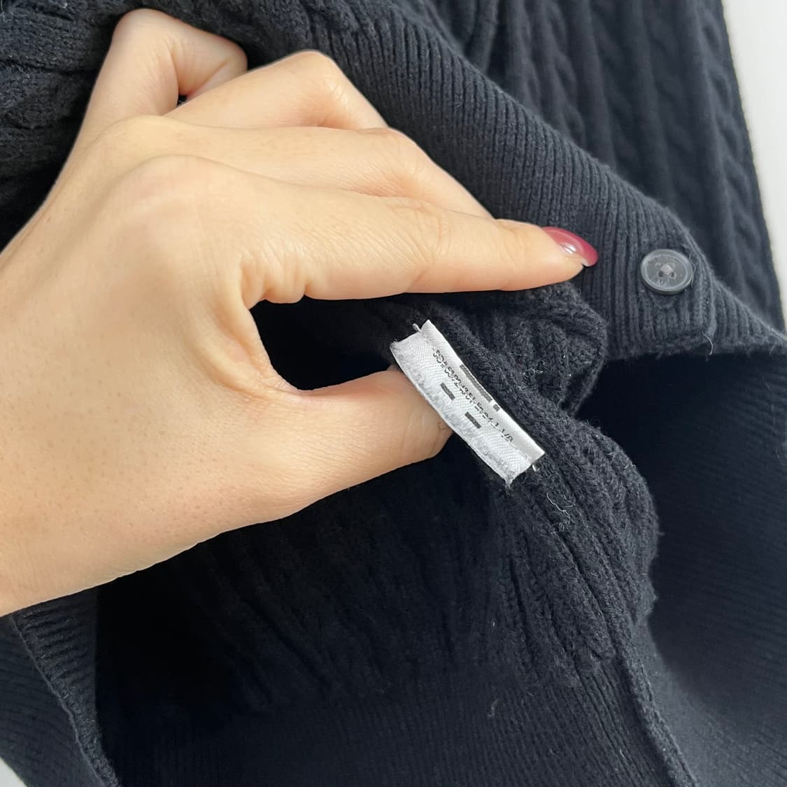 폴로 랄프로렌 신형 블랙 케이블 꽈배기 니트 가디건 상품이미지6