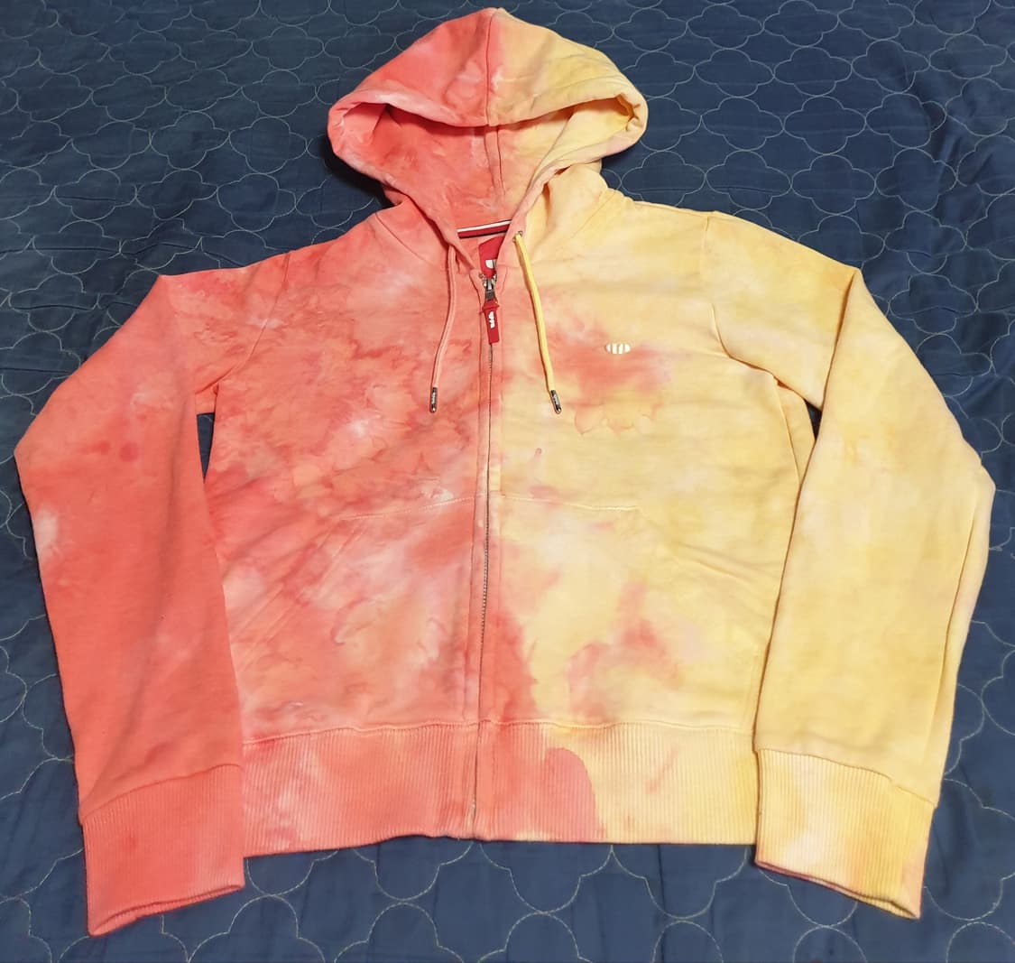 UPPN 서울 그라데이션 타이다이 크롭 후드집업 (M) 상품이미지1