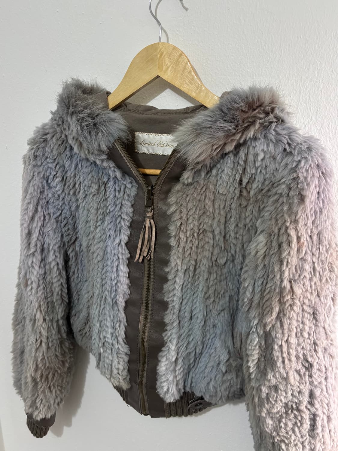 Stefanel Reversible Fur Crop Hood Zip-Up 상품이미지4