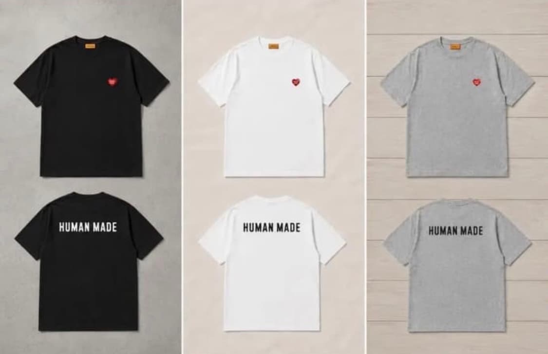 🔥[무료배송/정품]🔥휴먼메이드 하트 패치 반팔 3colors 상품이미지1