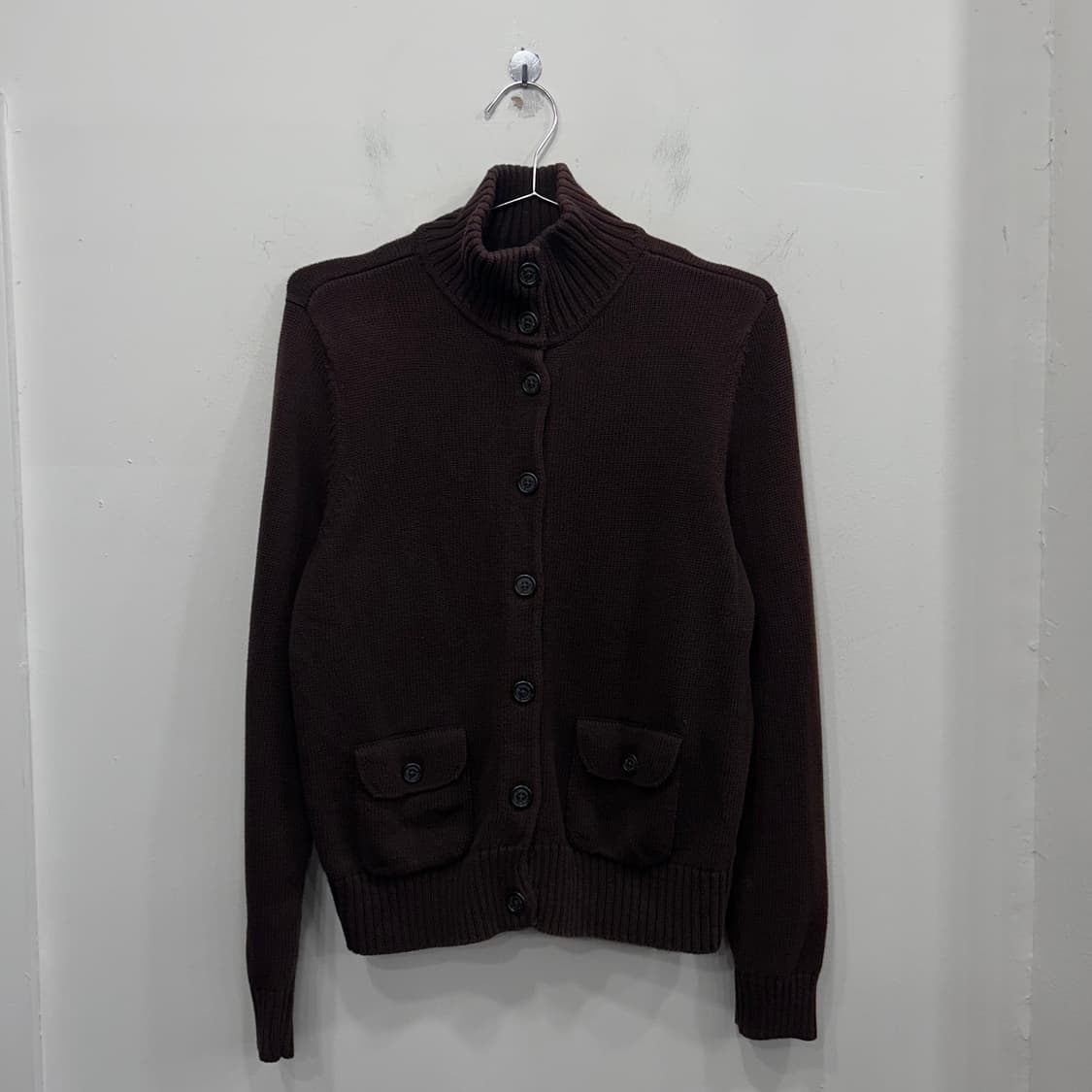 로렌 랄프로렌 스몰 포켓 코튼 하이넥 버튼 가디건 상품이미지2