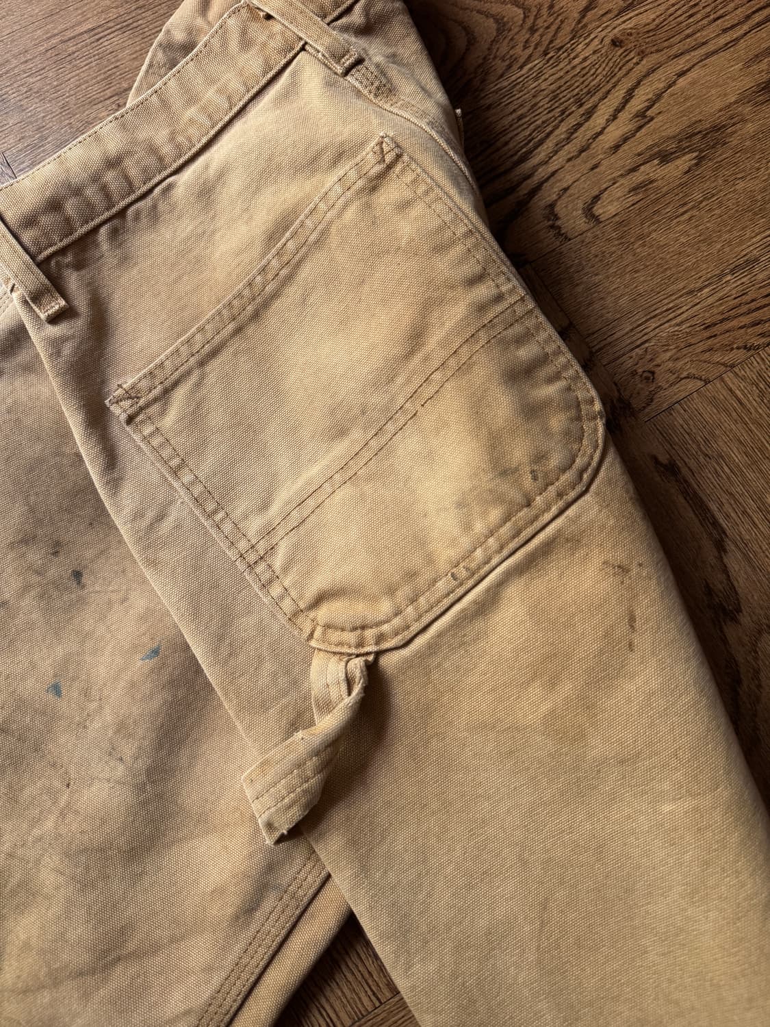 [31]칼하트 Made in USA 더티 페이딩 브라운 싱글니 워크 팬츠 상품이미지7