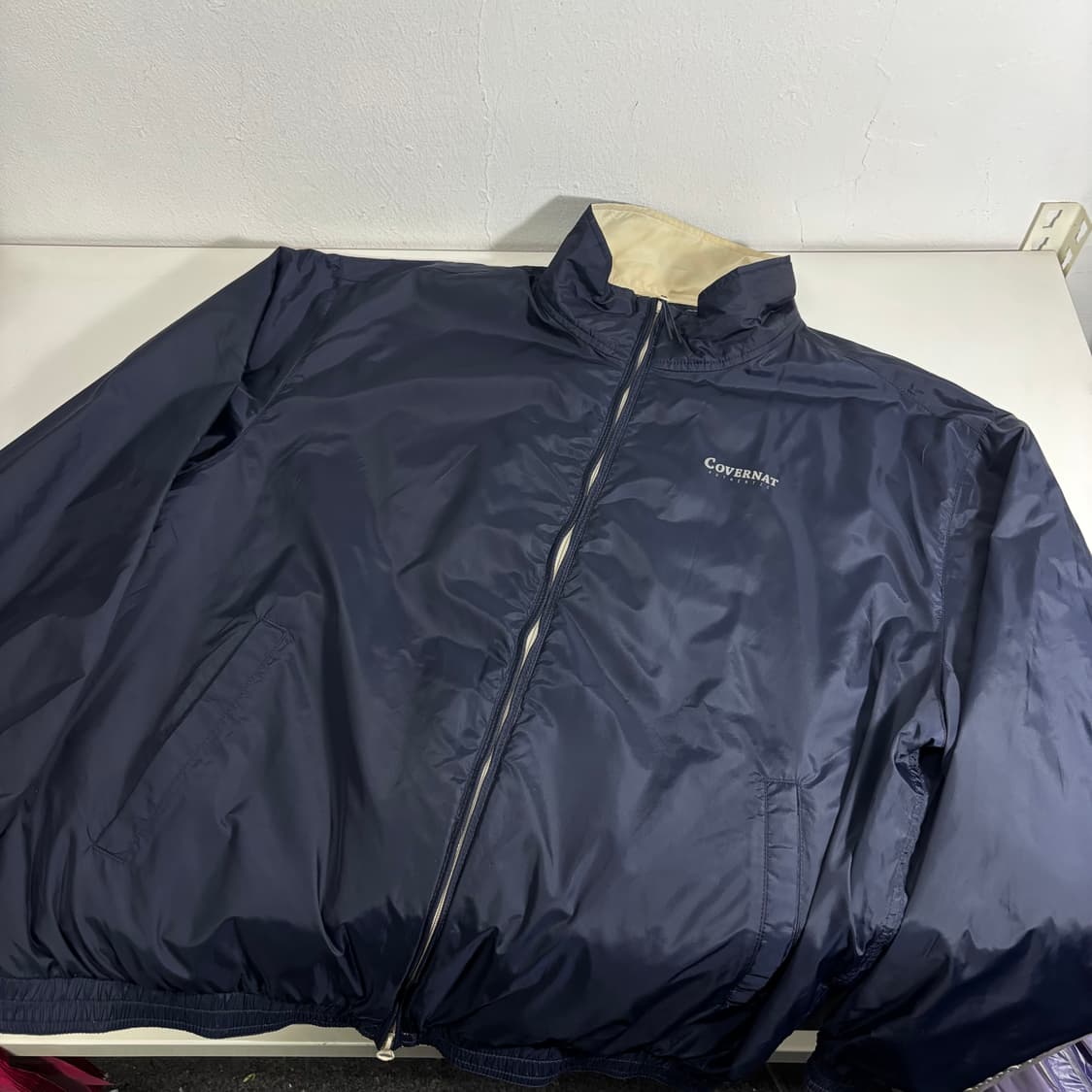 XL 커버낫 네이비 오버핏 기본로고 나일론 바막자켓 상품이미지1