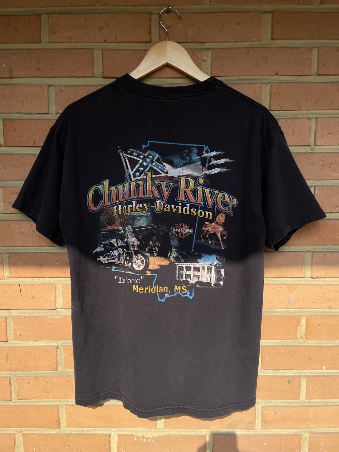 [L] 00s made USA 할리데이비슨 숏 슬리브 반팔 티셔츠 상품이미지2