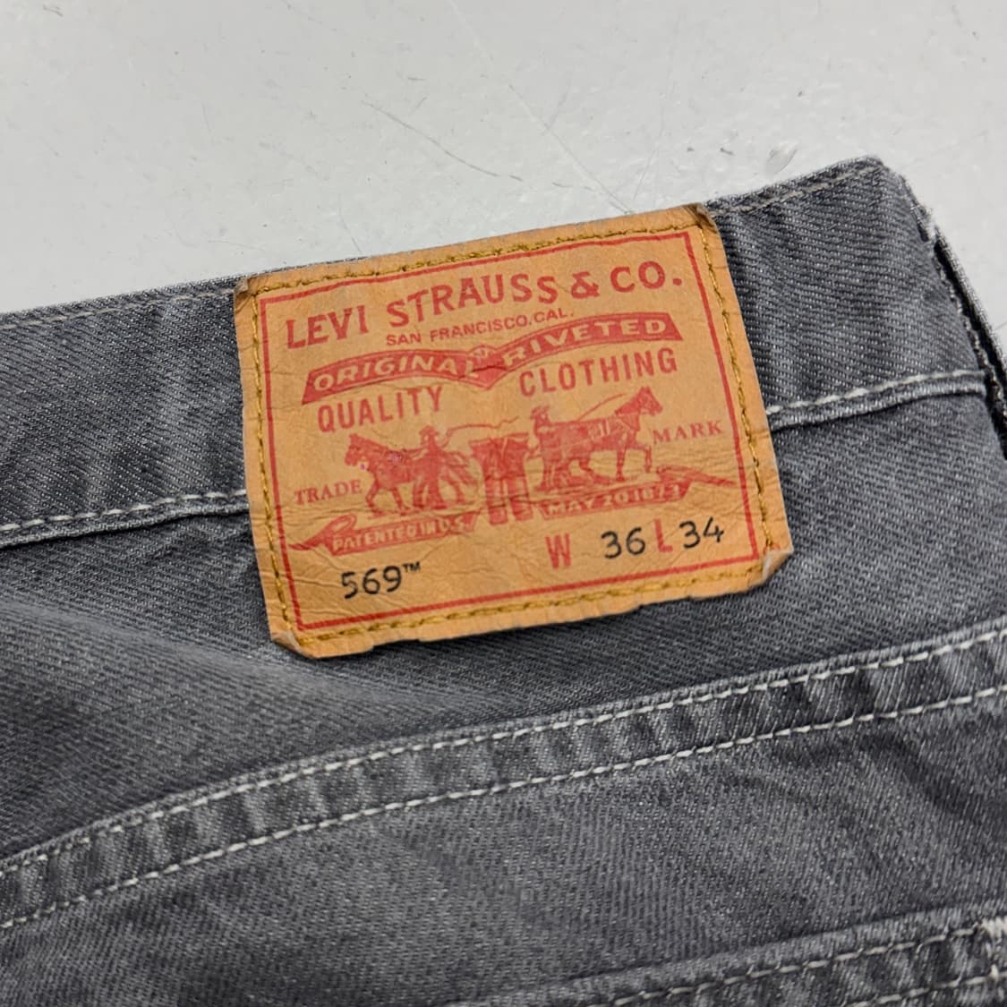 리바이스 569 새깅 워싱 스케이터 와이드 데님팬츠 상품이미지6