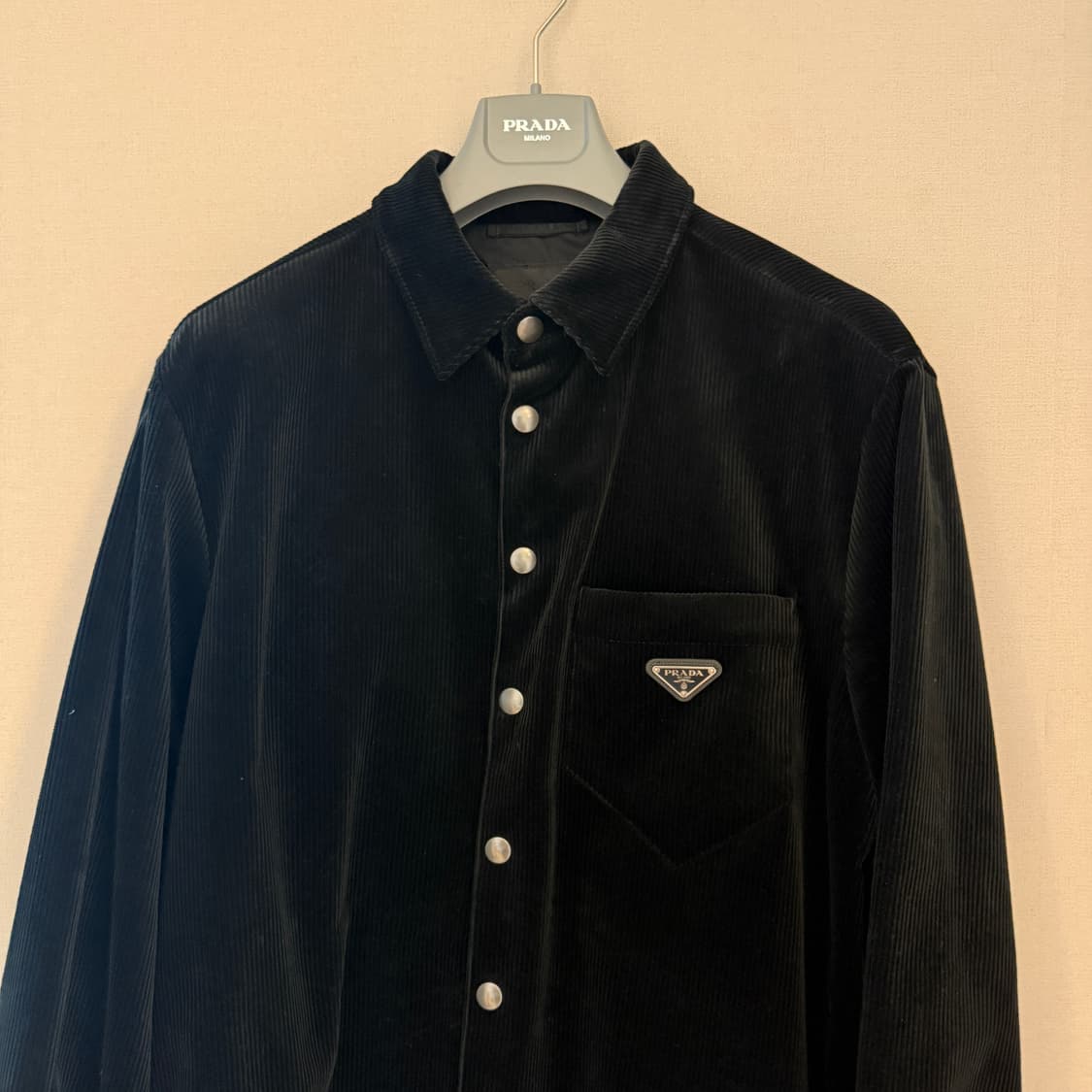 프라다 코듀로이 골덴 셔츠 블랙 XL 상품이미지2
