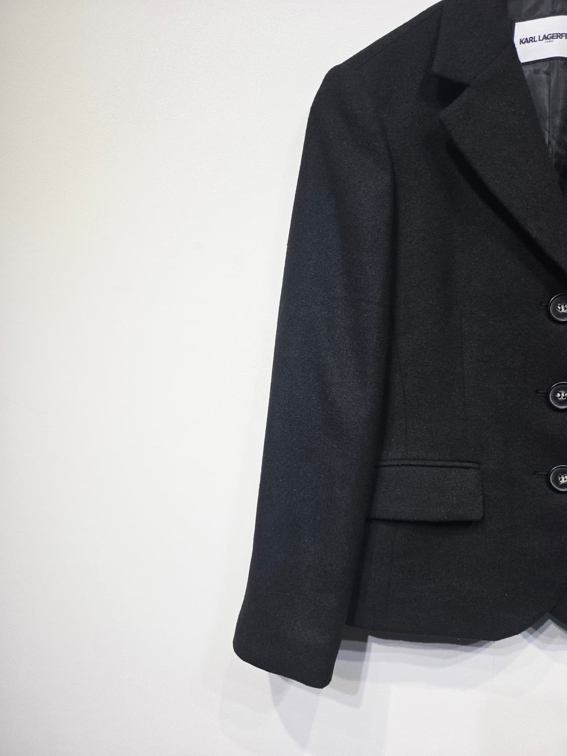 칼라거펠트 파리(KARL LAGERFELD) 블랙 울 혼방 자켓 상품이미지4