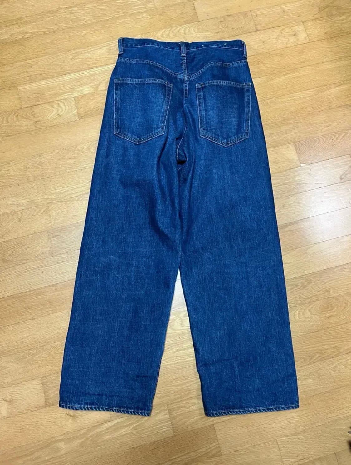 [29] scye 사이 셀비지 데님 와이드 레그진 유즈드 인디고 상품이미지3