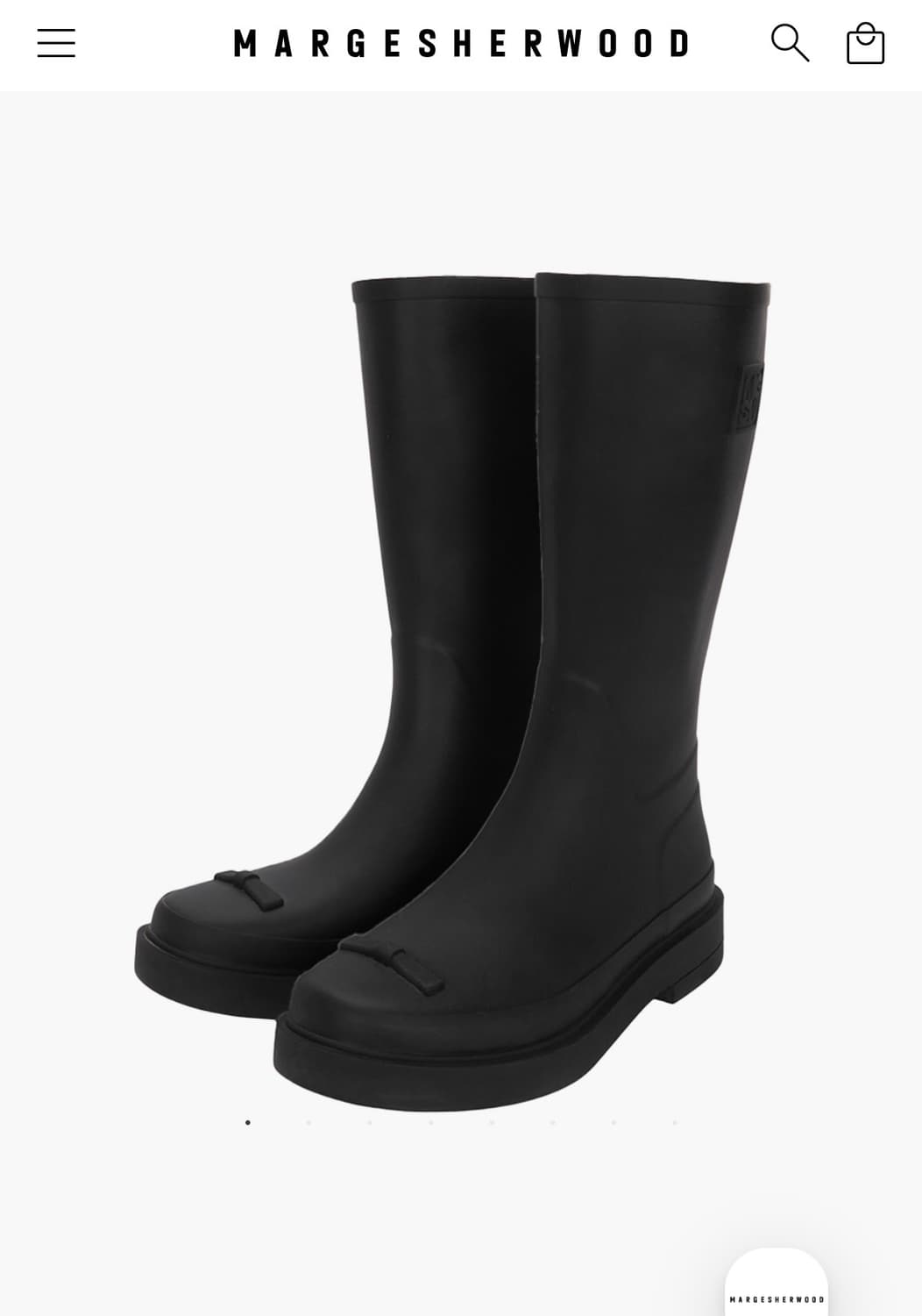 마지셔우드 리본 러버 부츠 (롱/블랙) 상품이미지4