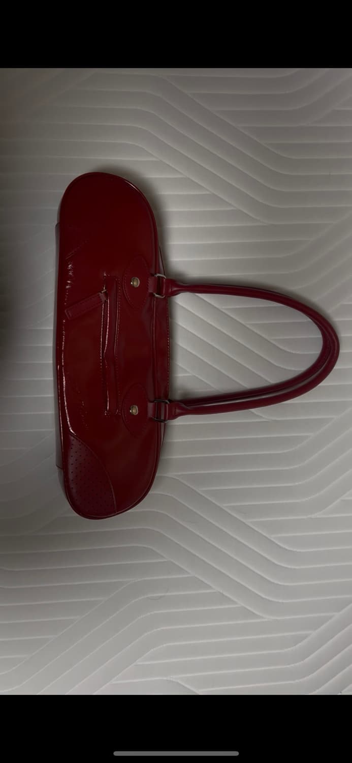 MILLO WOMEN 밀로우먼 에나멜 볼링 백 빈티지 레드 상품이미지2