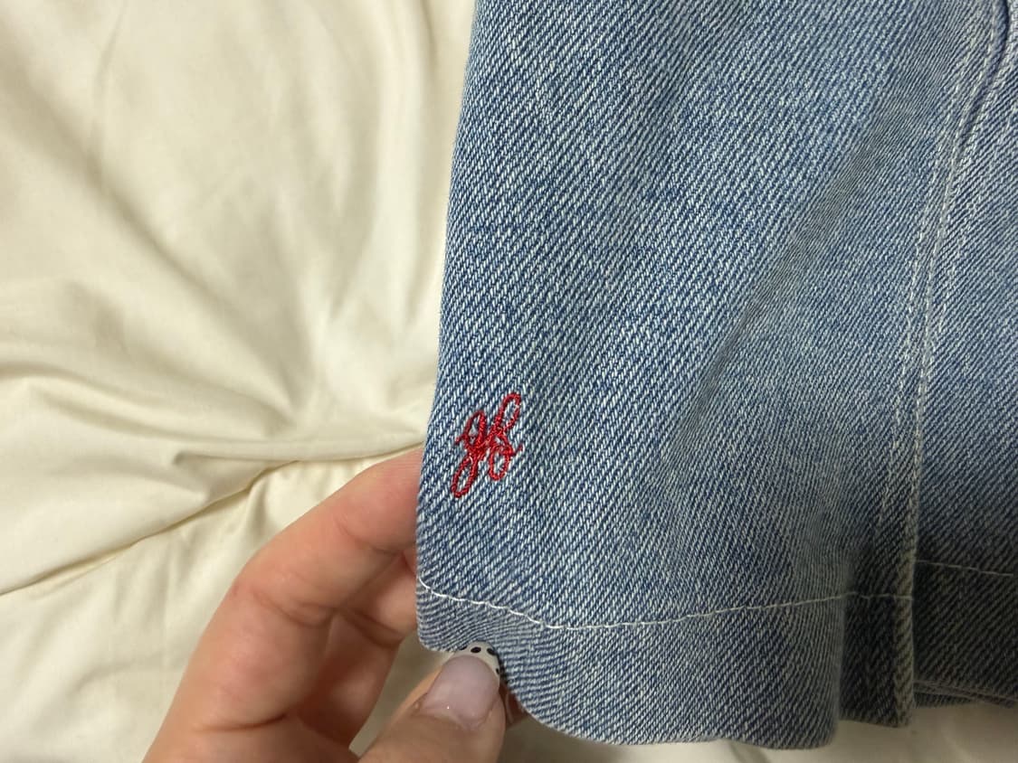 프레클 데님 스커트 상품이미지5