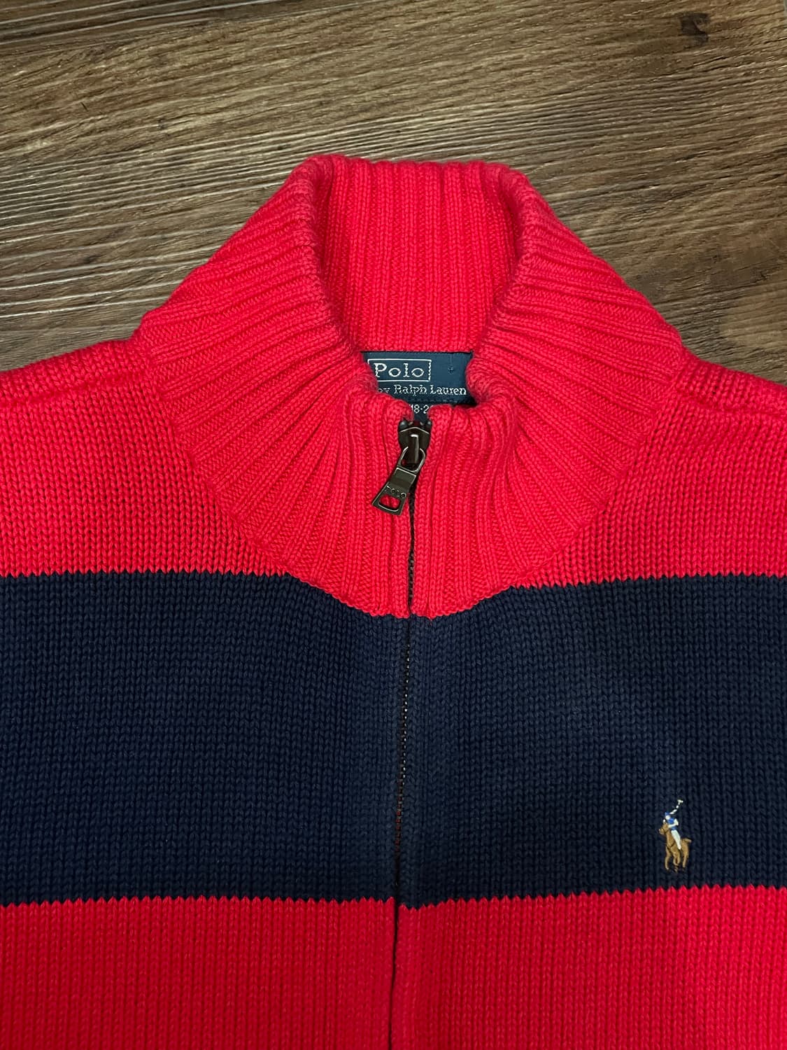 폴로 랄프로렌 코튼 집업 자켓 네이비 레드 95 상품이미지2