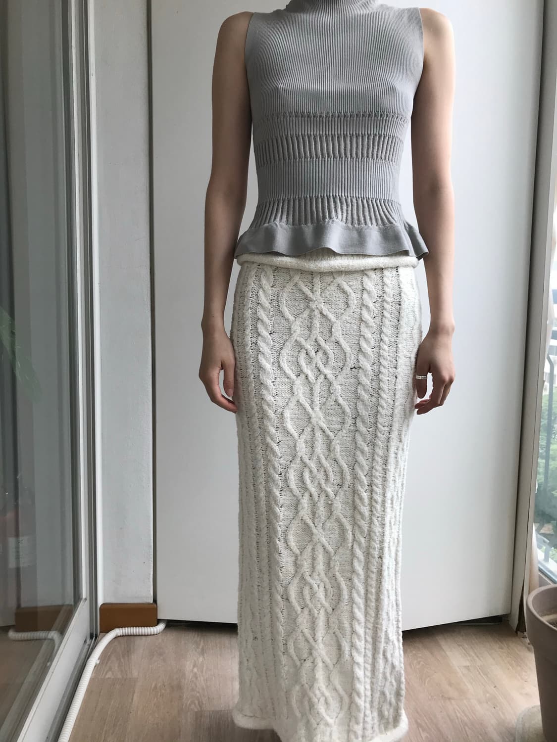 Nutemperor Cable knit Two-way 상품이미지4