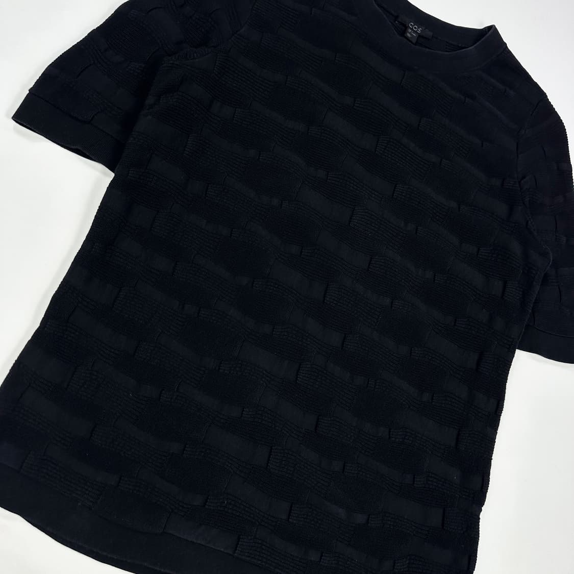 COS 코스 클래식 미니멀 반팔 니트 블랙 S 상품이미지3