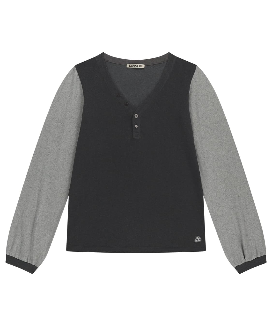 코이세이오 스너그 버튼 롱슬리브 차콜 상품이미지1