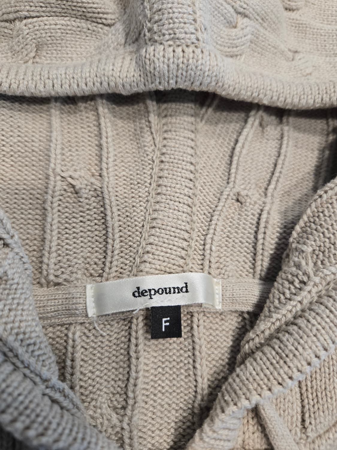 드파운드 꽈배기후드집업 (F) 상품이미지3