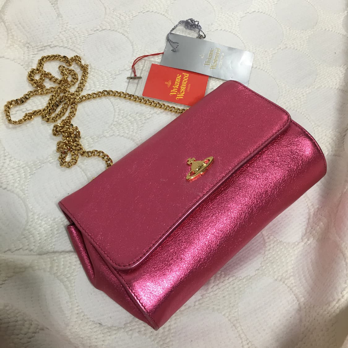 vivienne westwood 핑크 Y2K 체인 백 상품이미지2