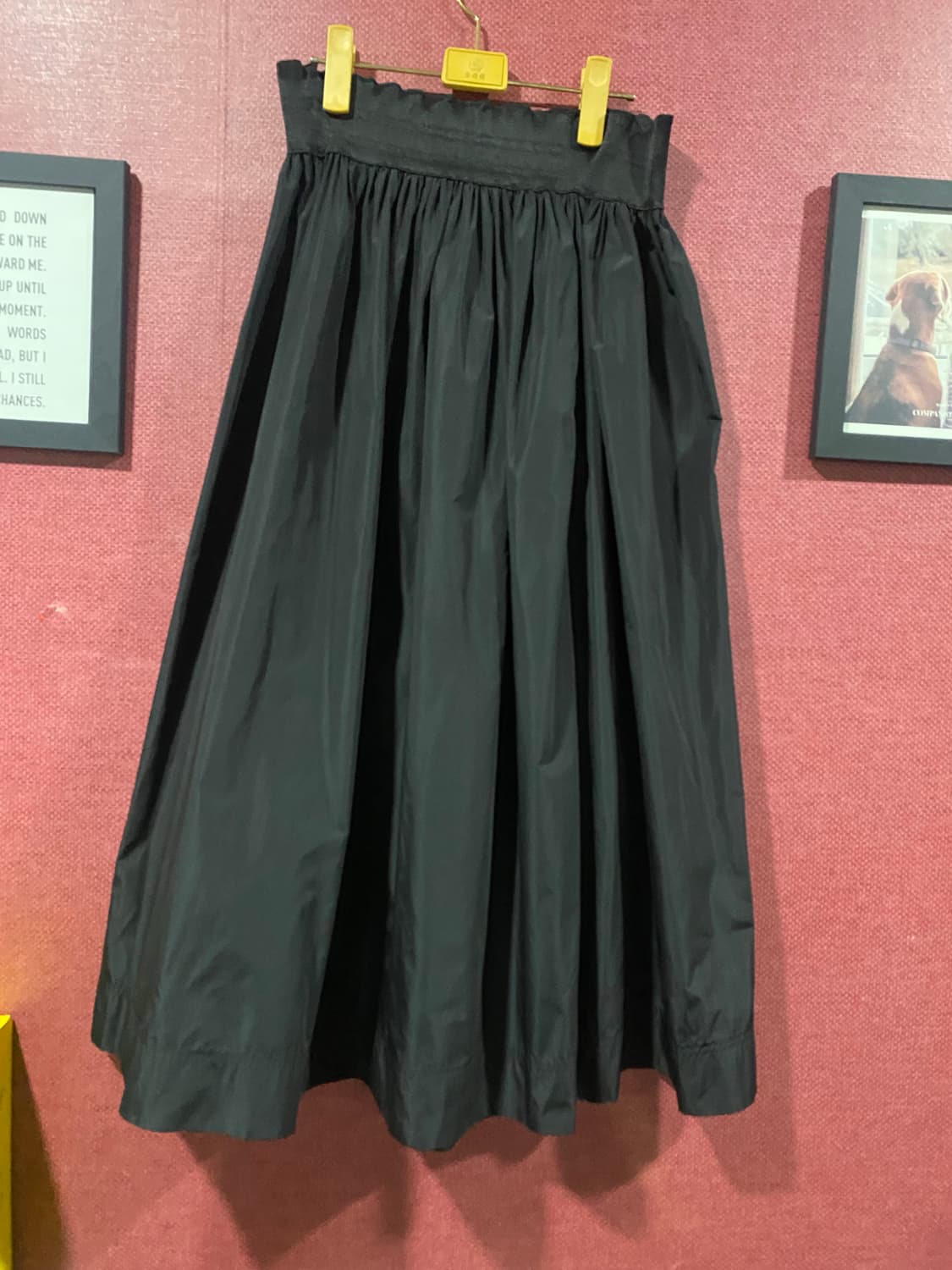 검정 롱 플레어 스커트 상품이미지1