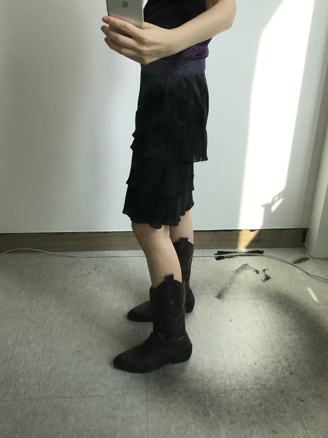빈티지 새틴 레이스 스커트 상품이미지2