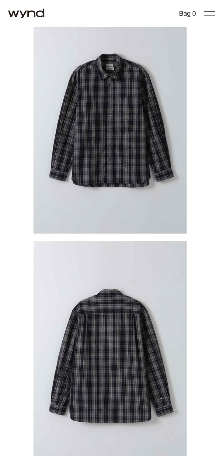 [1] 우드비 x wynd 릴렉스드 체크 셔츠 네이비 / 와인드 상품이미지7