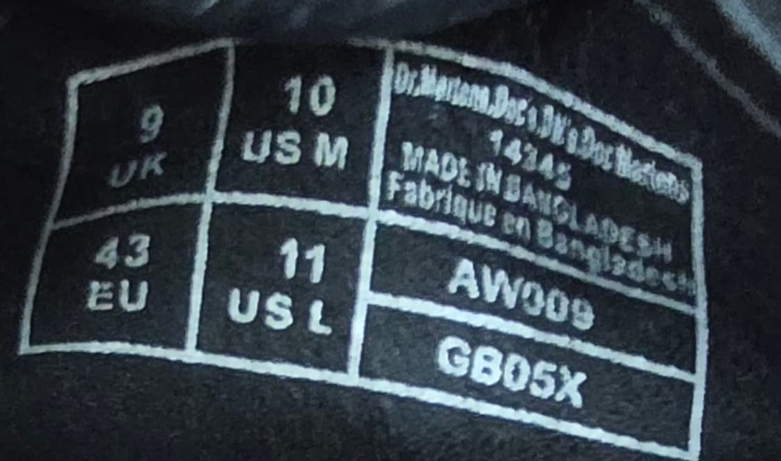 
닥터마틴 미착용 275mm- 1461 모노 3홀 블랙 가죽 구두 상품이미지7