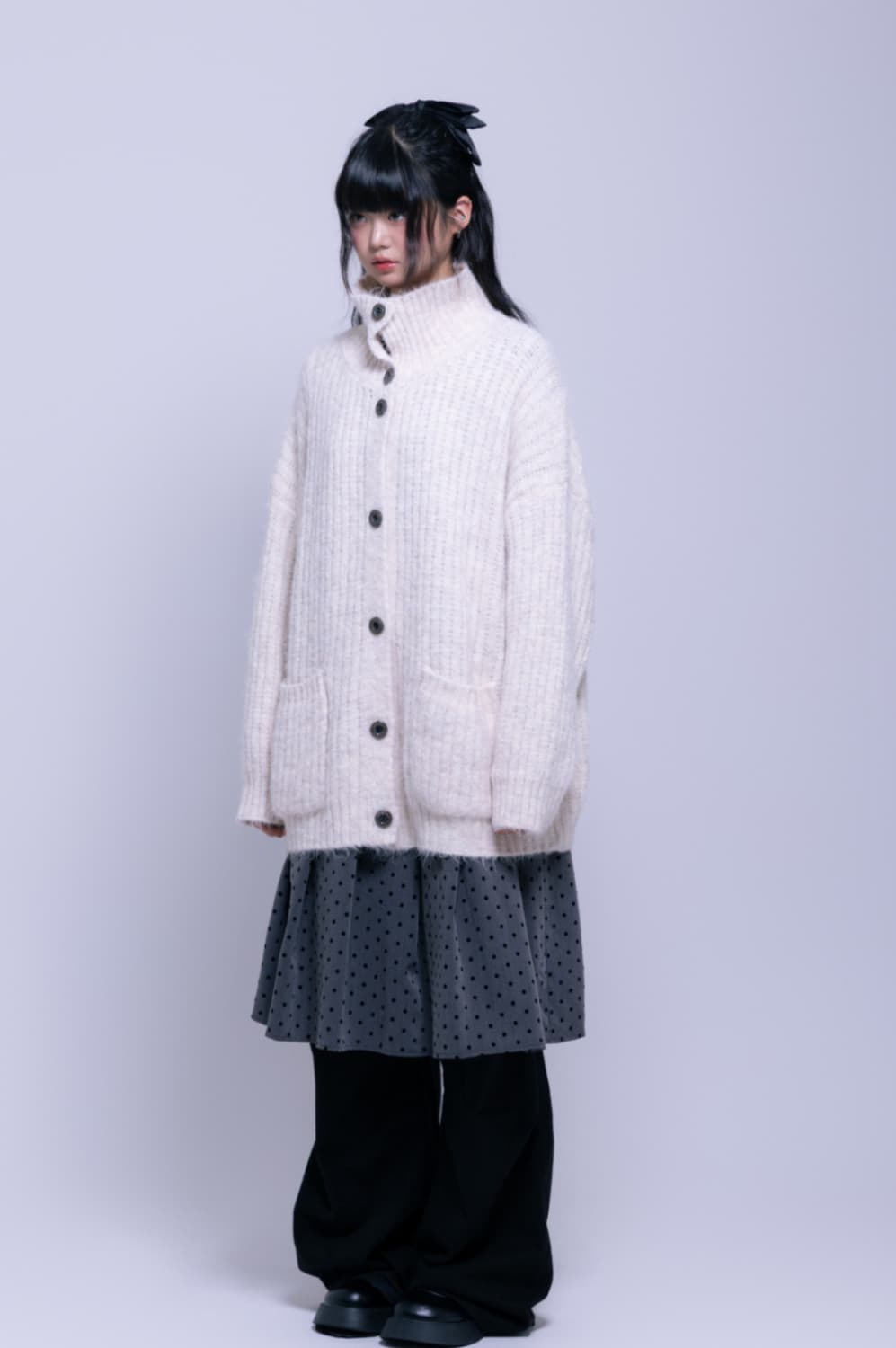 Naaieen 나이엔 하이넥 헤비 가디건 상품이미지2