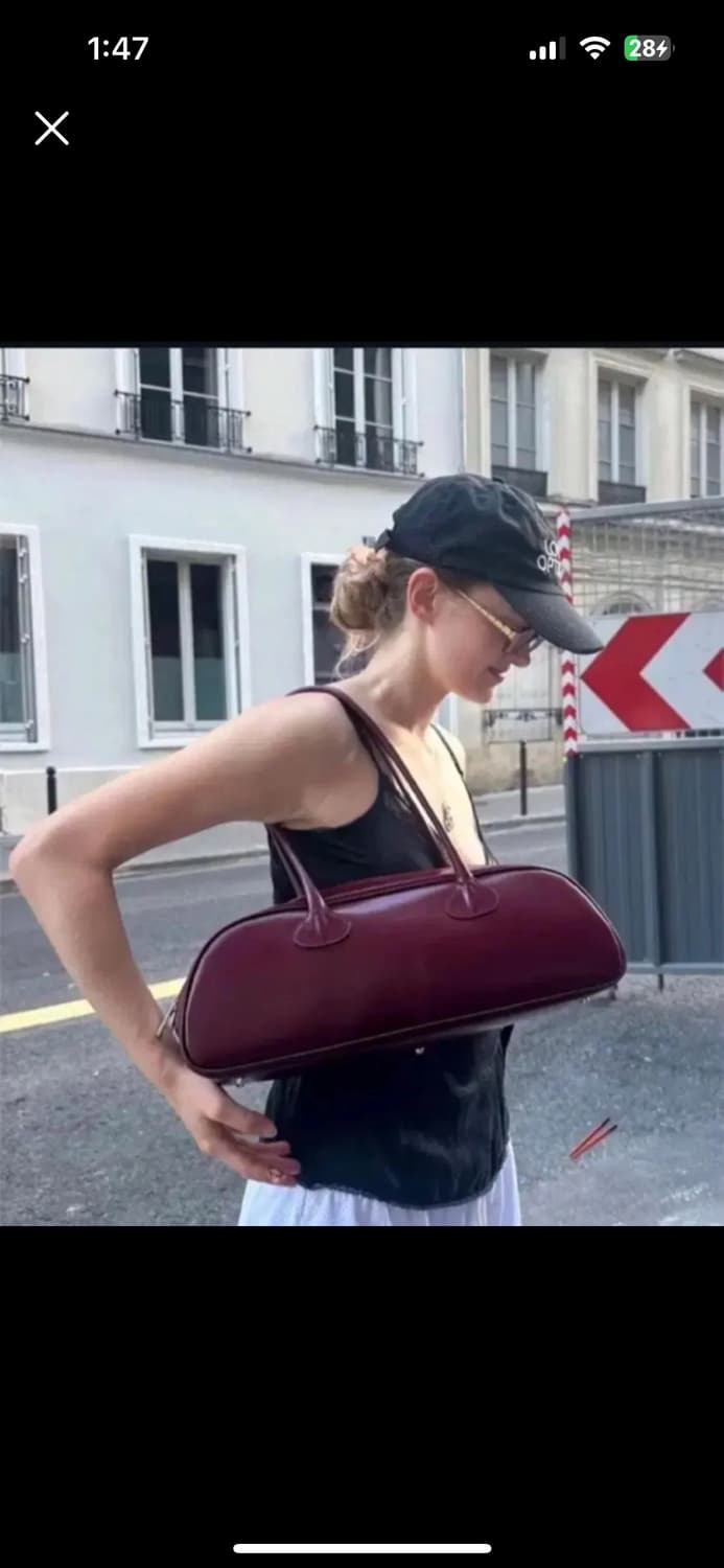 fottsfotts 포츠포츠 볼링백 버건디 상품이미지2