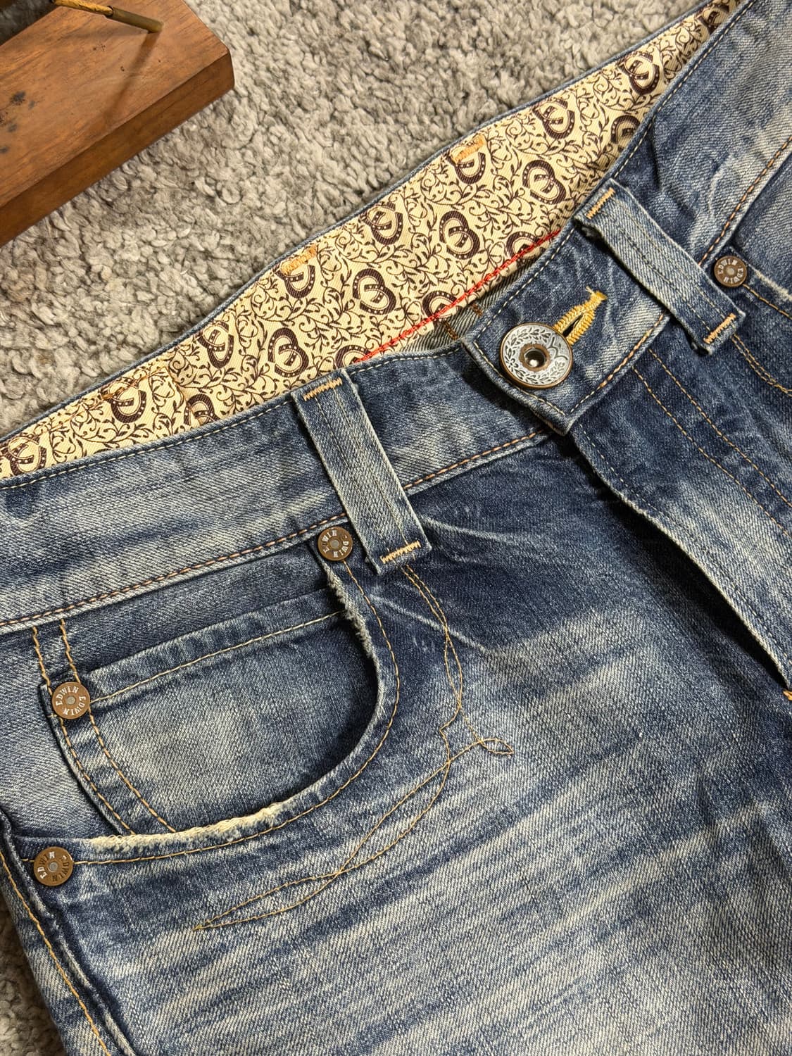 EDWIN 에드윈 블루트립 웨스턴 포켓 워시드 데님 상품이미지5