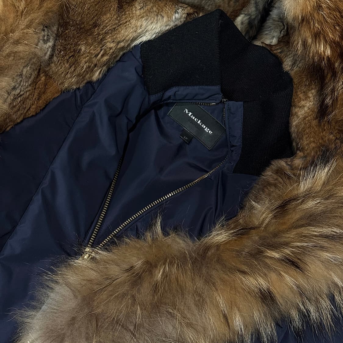 맥케이지 라쿤 래빗 퍼 다운 코트 상품이미지4