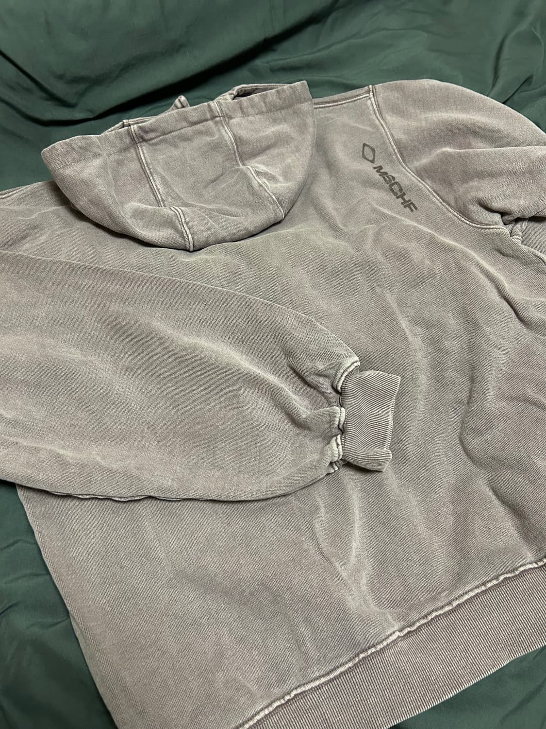 미스치프 롬버스 사이드 버튼 업 후드 워시드 레드 브라운 상품이미지8