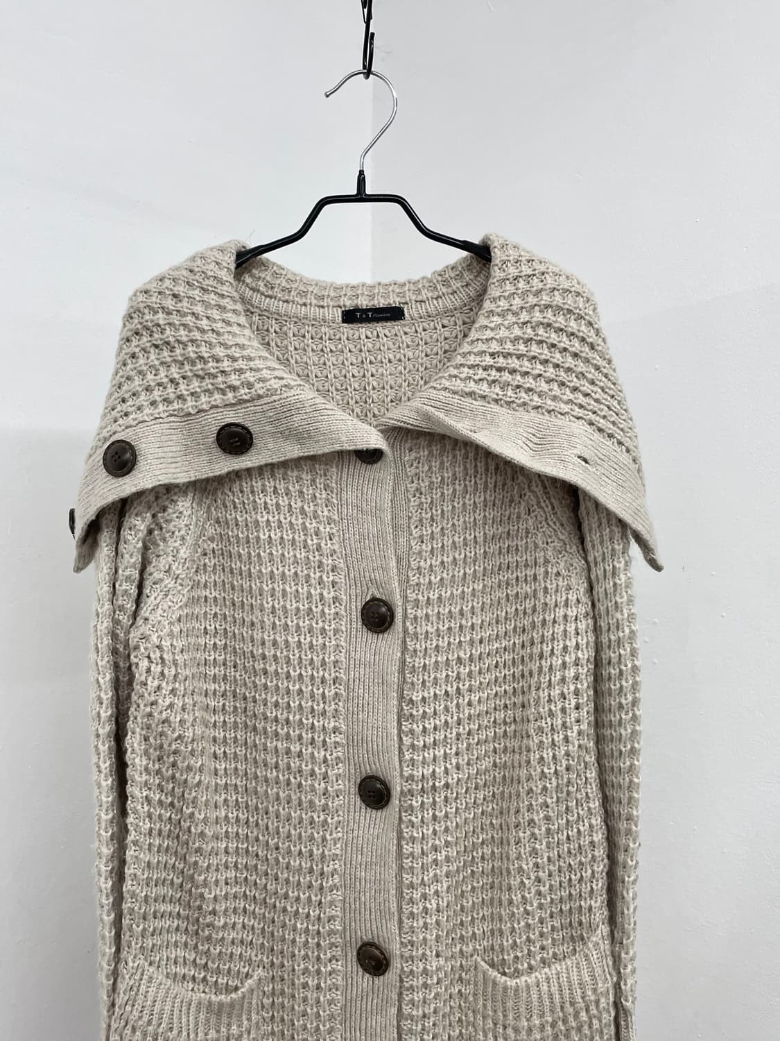 모리 버튼 와플 가디건 상품이미지5