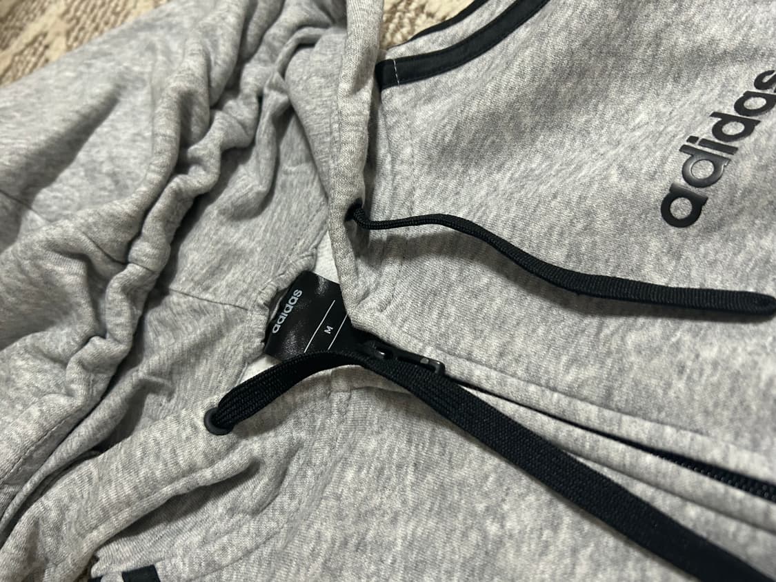 아디다스 그레이 삼선 후드집업 상품이미지2
