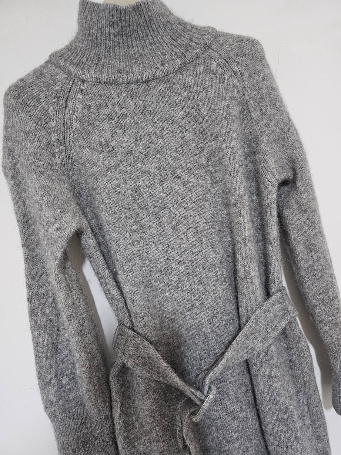 레니본 알파카 그레이 벨트 니트 85. (55.)  상태a급 상품이미지2