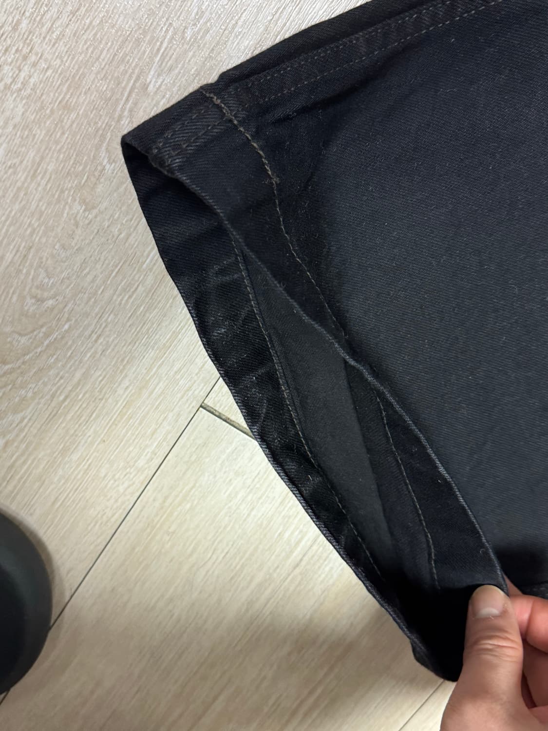 uniqlo U 유니클로 U 와이드 핏 컬러 진 블랙 34 상품이미지7