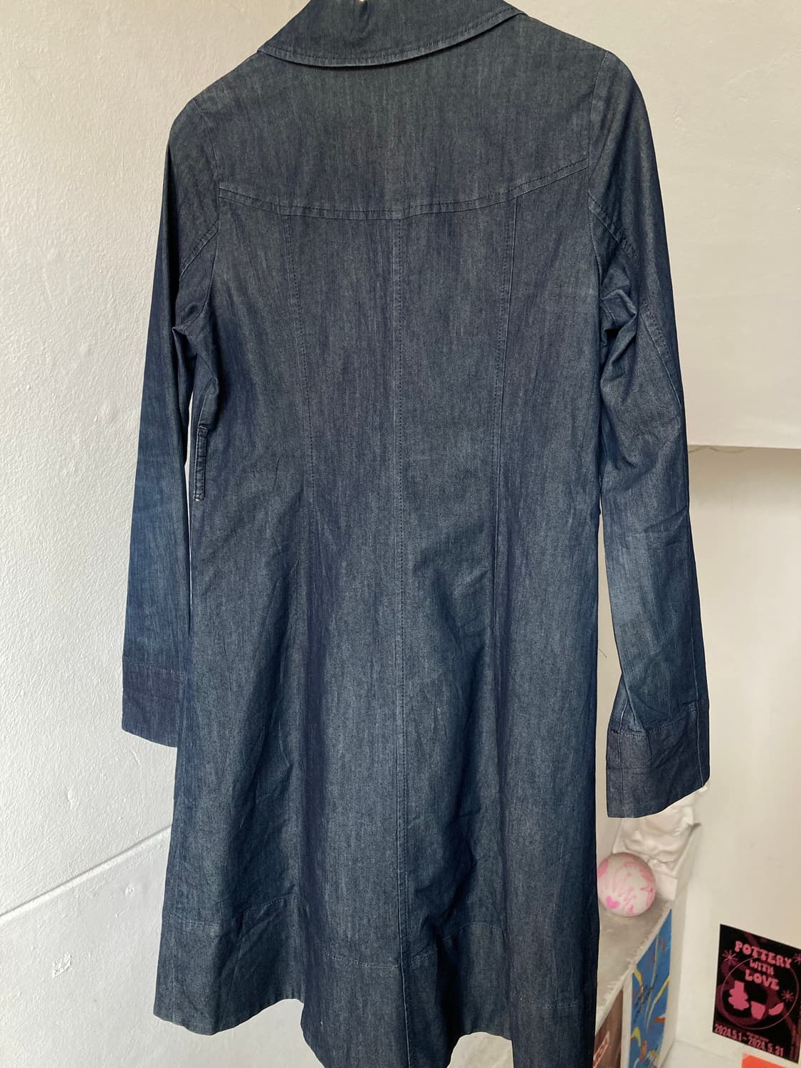 데님 카라포인트 모리걸 트렌치코트 상품이미지6