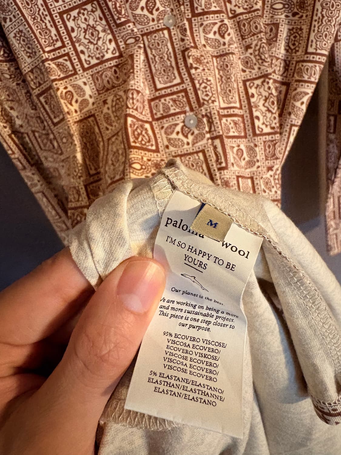 팔로마울 Palomawool 패턴 롱 원피스 M 상품이미지6