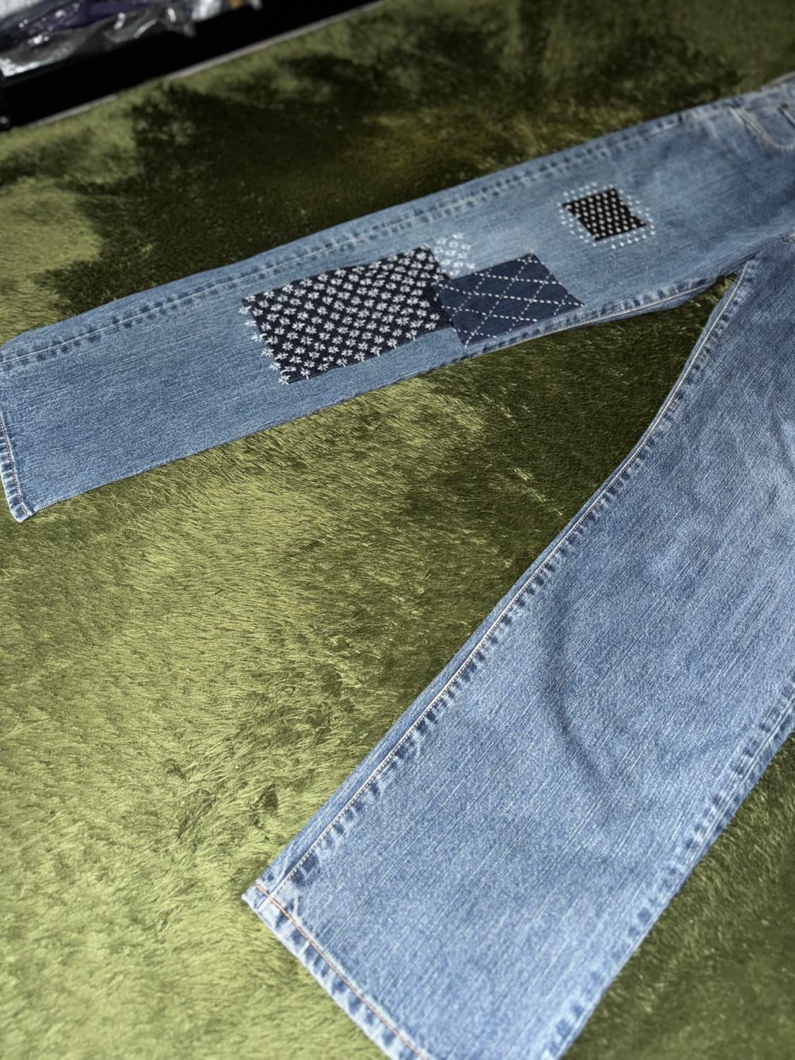 [34] 랭글러 Made in Japan 사시코 패치워크 커스텀 데님 상품이미지7