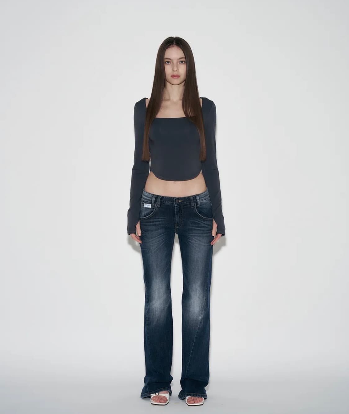 플리즈노팔로우 빈티지 워싱 부츠컷 상품이미지1