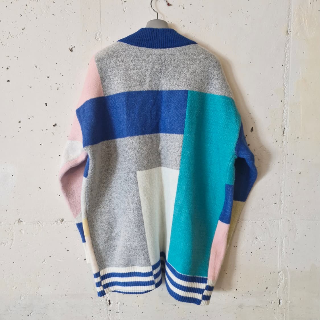 오버사이즈 컬러 블럭 가디건 상품이미지3