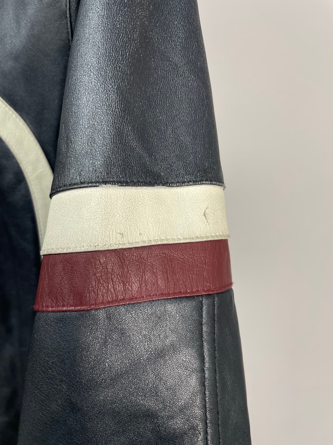 후부 빅로고 바이커 레더자켓 H1095 상품이미지6