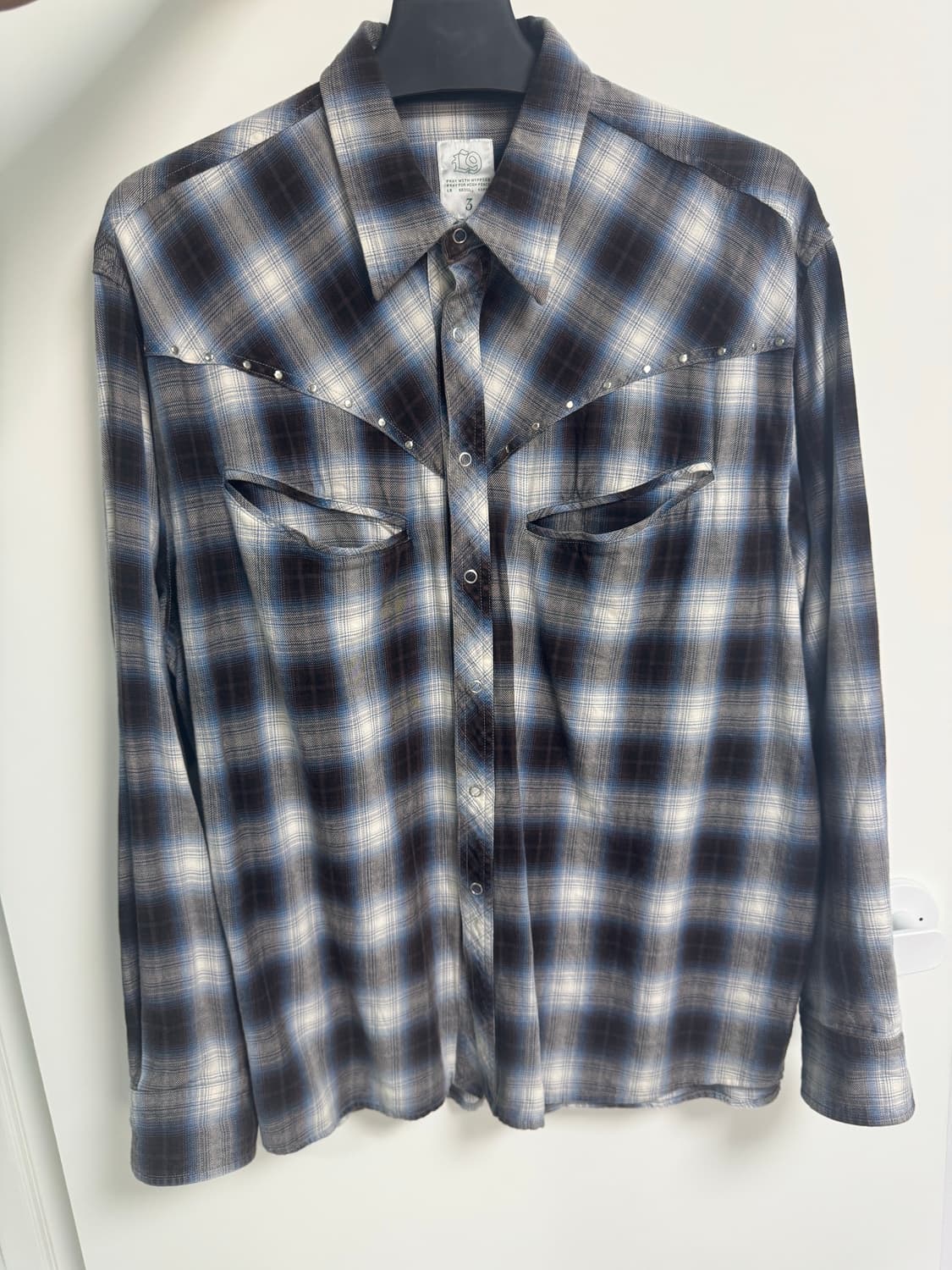 L9 웨스턴 체크 셔츠 사이즈 3 상품이미지3