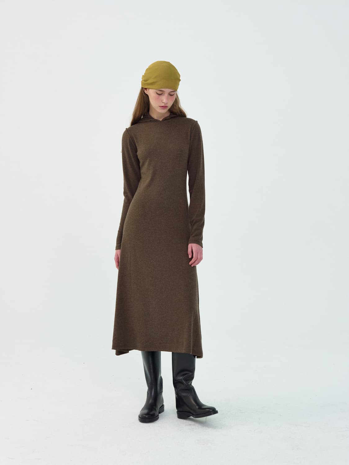 리본빛 린 드레스 차콜 상품이미지2