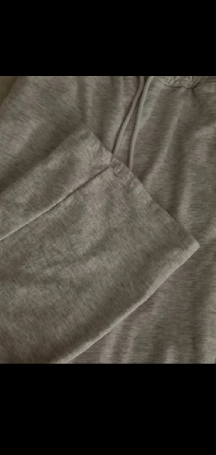 트레이닝 팬츠 화이트 멜란지 바지 와이드 긴바지 상품이미지2