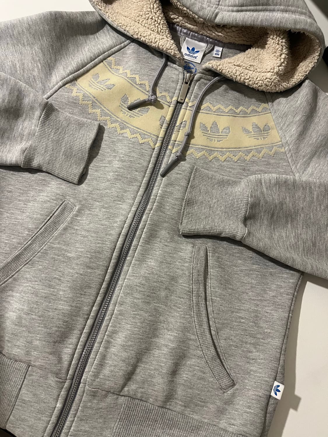 베이비베어 빈티지 라방 대장 아디다스 후드집업 회색레몬 노르딕 뽀글  상품이미지3