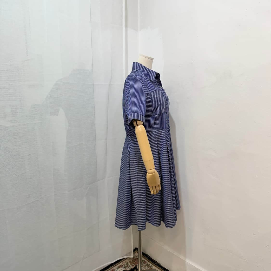 줄무늬 스트라이프 반팔셔츠원피스 롱원피스 4457 상품이미지3